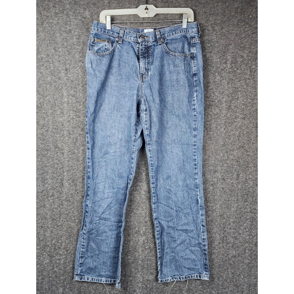 Calvin‎ Klein Jeans Straight Leg Women 10 Blue Medium Wash Mid Rise Denim W453